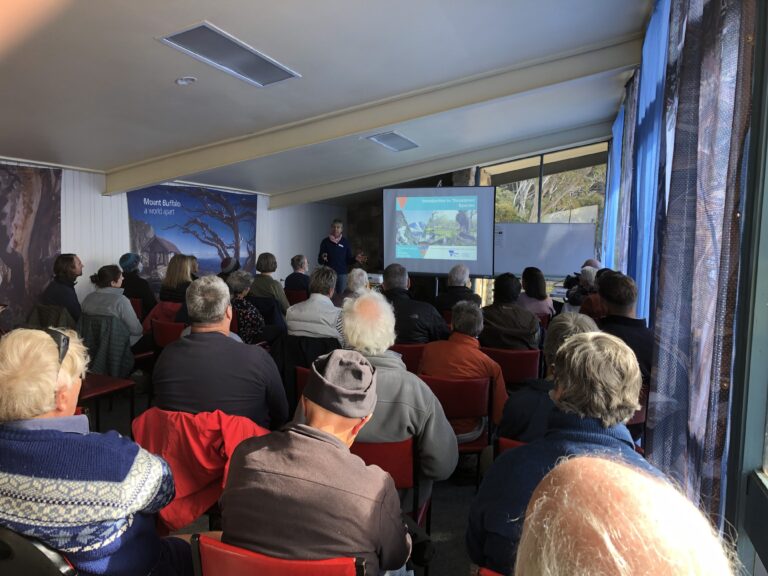 Threatened Species Community Forum, Dingo Dell, Mount Buffalo N.P., 30 April 2022